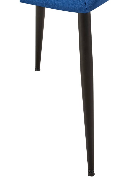 Silla de visita Emia terciopelo, azul