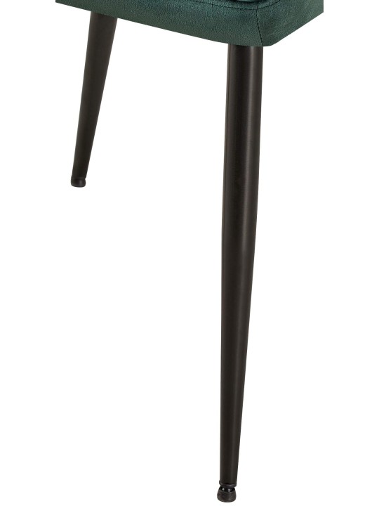 Silla de visita Emia terciopelo, verde