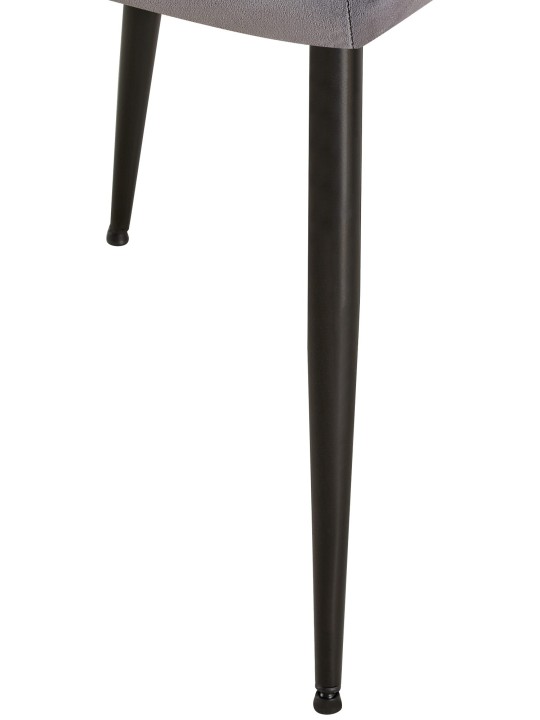 Silla de visita Emia terciopelo, gris