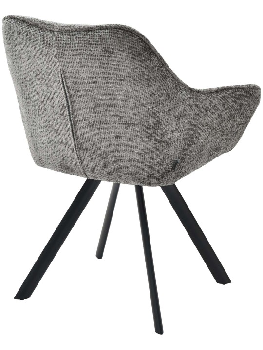 Silla de comedor de tela Scott, gris oscuro