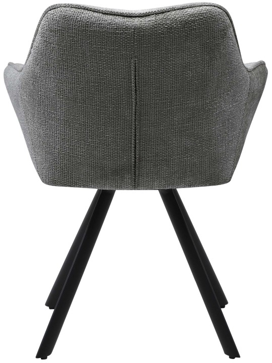 Silla de comedor de tela Scott, gris oscuro