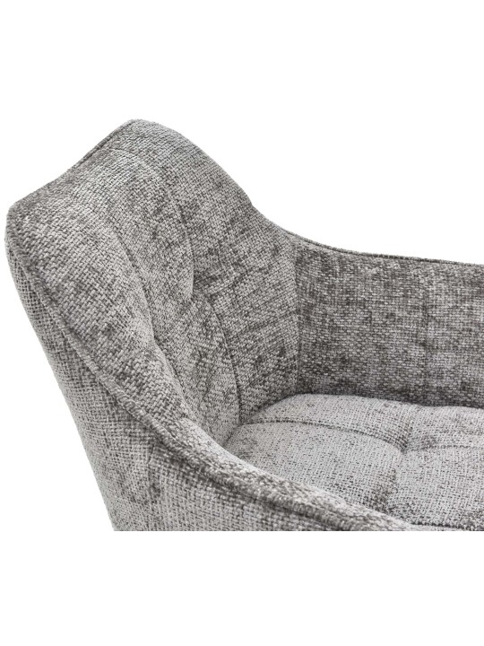 Silla de comedor de tela Scott, gris oscuro