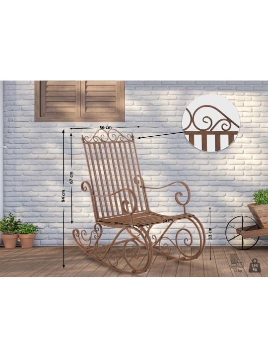 Mecedora Smilla, marrón Mecedora Smilla, marrón