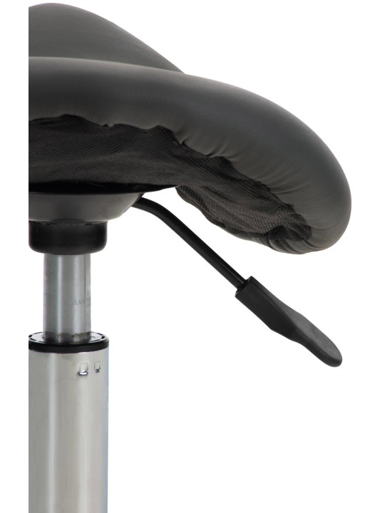 Juego de 2 taburetes de trabajo Reno piel sintética, gris