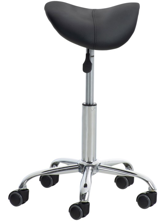 Juego de 2 taburetes de trabajo Reno piel sintética, negro Juego de 2 taburetes de trabajo Reno piel sintética, negro