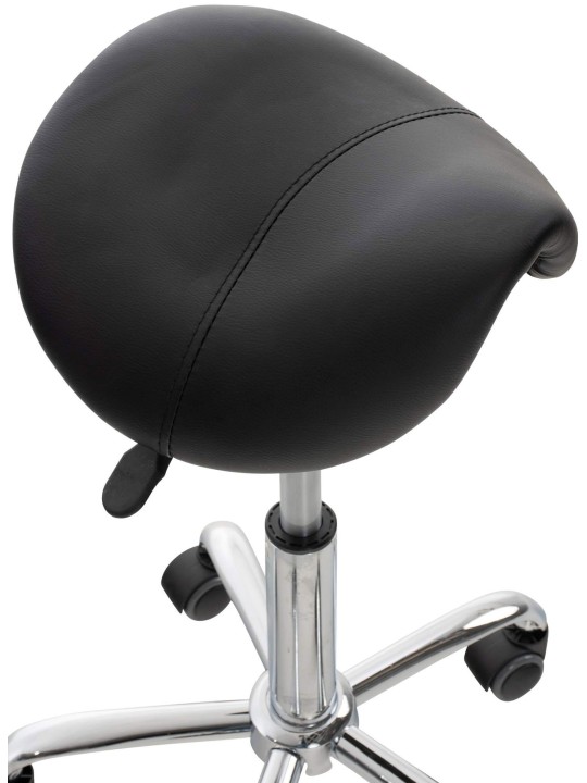 Juego de 2 taburetes de trabajo Reno piel sintética, negro Juego de 2 taburetes de trabajo Reno piel sintética, negro