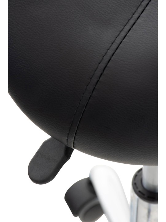 Juego de 2 taburetes de trabajo Reno piel sintética, negro Juego de 2 taburetes de trabajo Reno piel sintética, negro