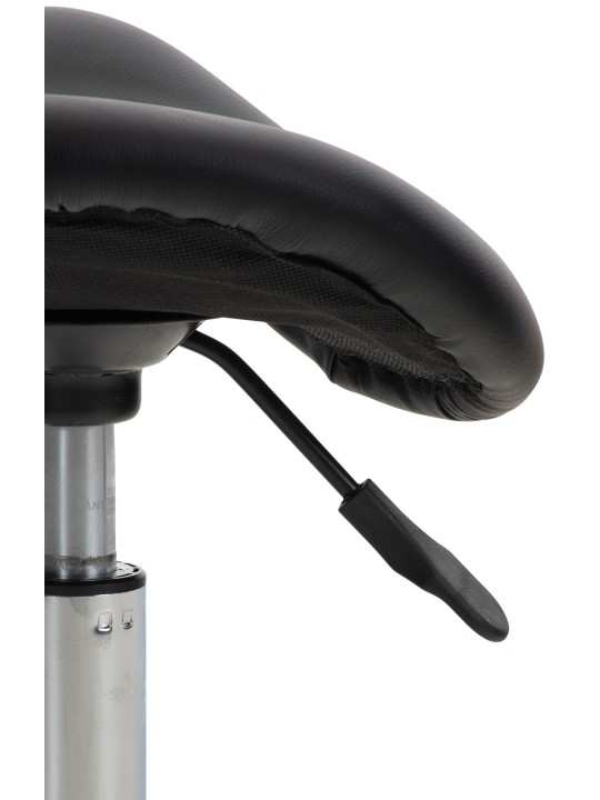 Juego de 2 taburetes de trabajo Reno piel sintética, negro Juego de 2 taburetes de trabajo Reno piel sintética, negro