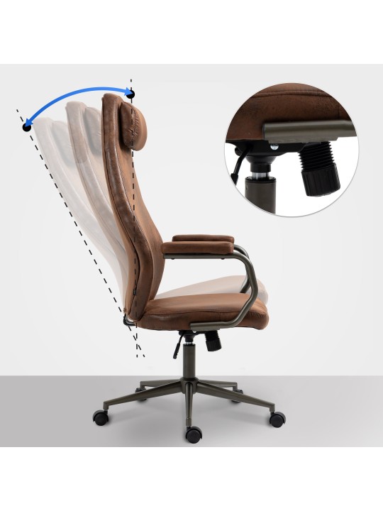 Silla de oficina Pocatello, coñac