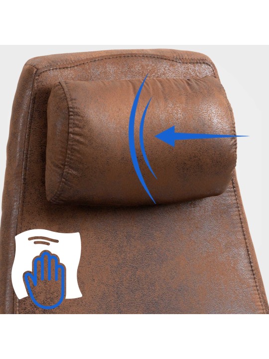 Silla de oficina Pocatello, coñac