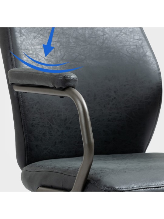 Silla de oficina Pocatello, negro antiguo