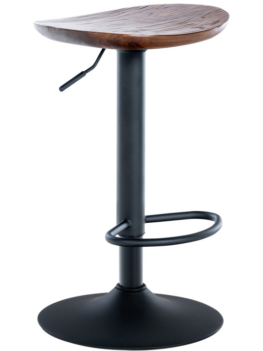 Juego de 4 taburetes de bar Skelde, nogal