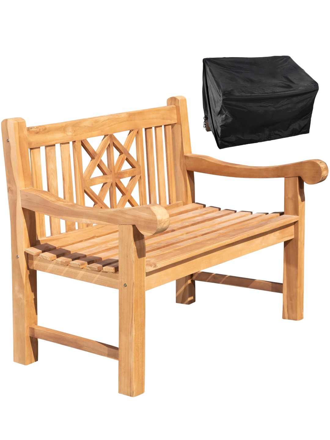 Banco de teca Florida 120 cm con funda, teca