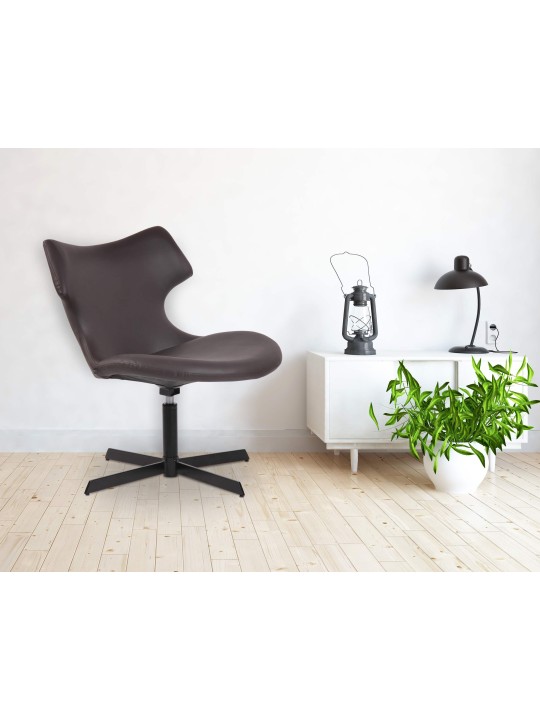 Tumbona Welland piel sintética, marrón Tumbona Welland piel sintética, marrón