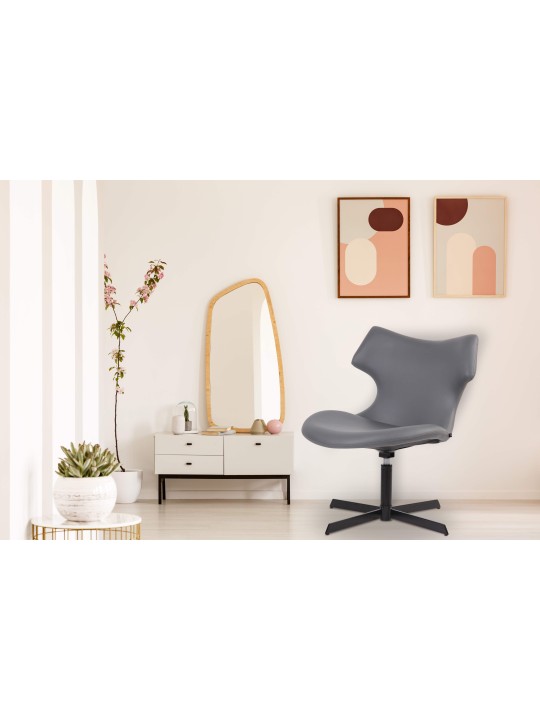 Tumbona Welland piel sintética, gris Tumbona Welland piel sintética, gris