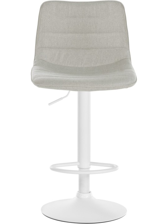 Juego de 2 taburetes de bar Lex tela W, crema