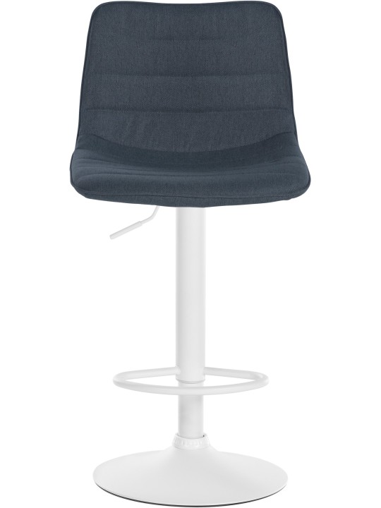 Juego de 2 taburetes de bar Lex tela W, gris oscuro