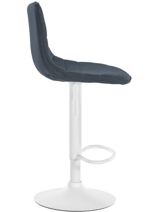 Juego de 2 taburetes de bar Lex tela W, gris oscuro