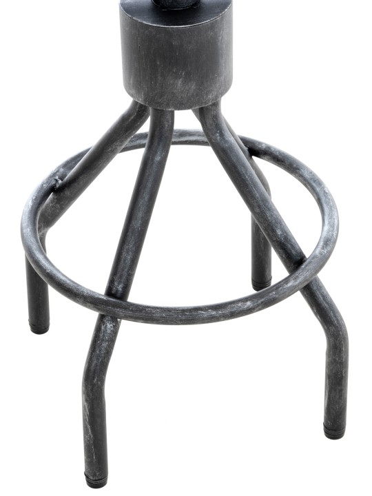 Juego de 2 taburetes de bar Hanam, plata antigua Juego de 2 taburetes de bar Hanam, plata antigua