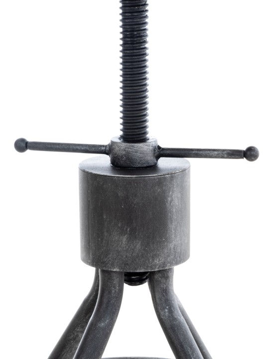 Juego de 2 taburetes de bar Hanam, plata antigua Juego de 2 taburetes de bar Hanam, plata antigua