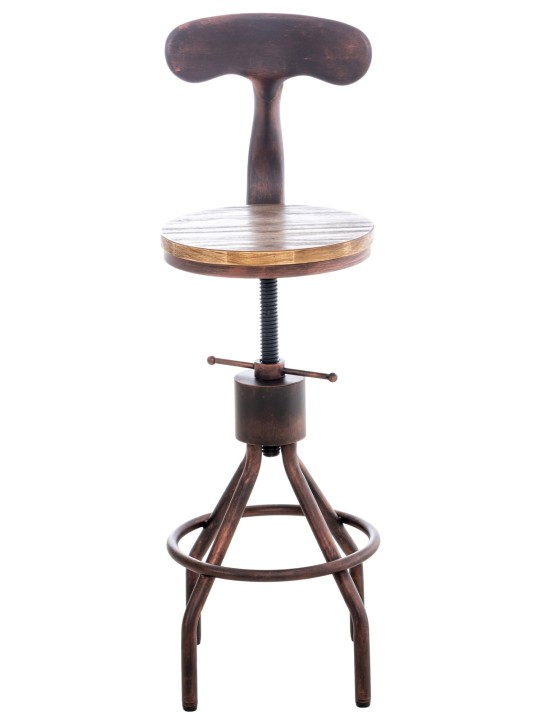 Juego de 2 taburetes de bar Hanam, bronce Juego de 2 taburetes de bar Hanam, bronce