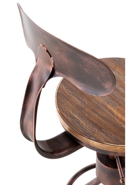 Juego de 2 taburetes de bar Hanam, bronce Juego de 2 taburetes de bar Hanam, bronce