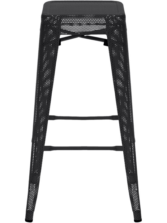 Juego de 4 taburetes de bar Fletcher, negro