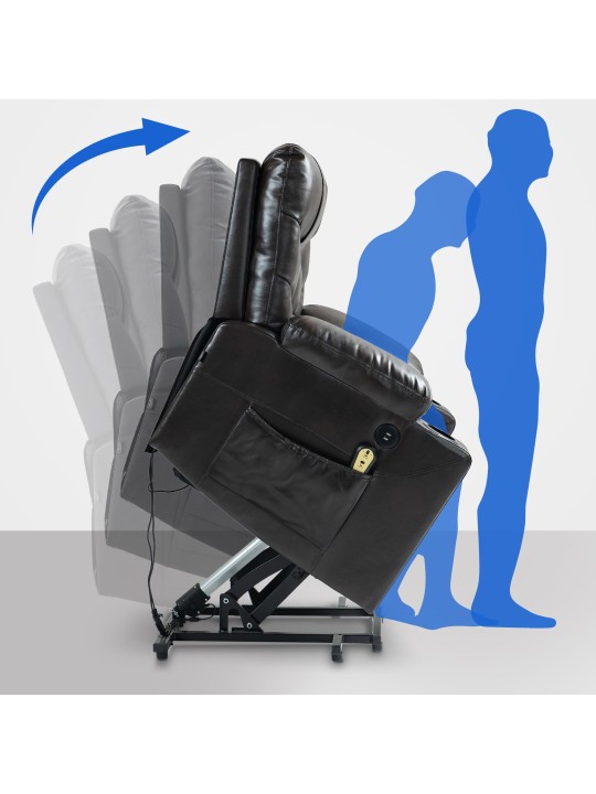 Sillón Andover símil piel, marrón Sillón Andover símil piel, marrón