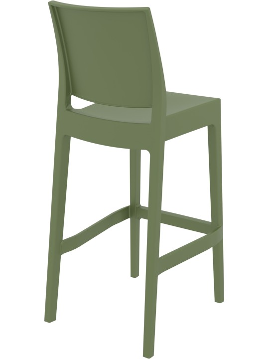Juego de 2 taburetes de bar Maya, oliva Juego de 2 taburetes de bar Maya, oliva