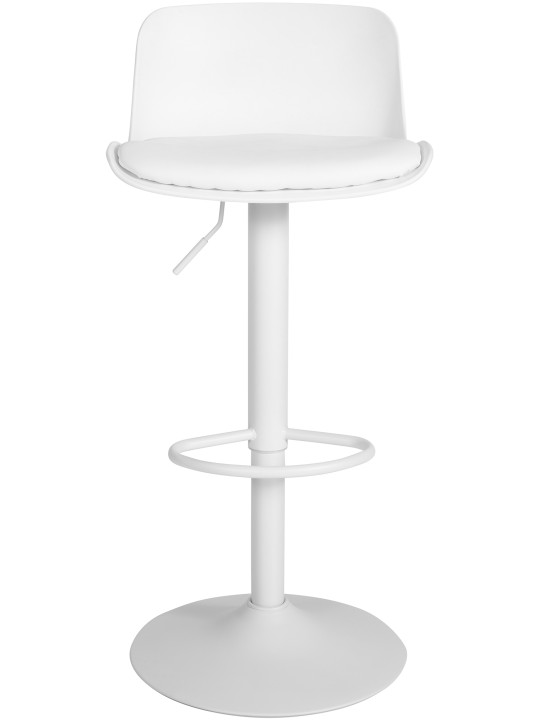 Juego de 2 taburetes de bar Almada piel sintética, blanco