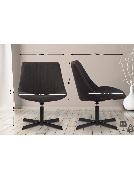 Tumbona Granby, gris oscuro Tumbona Granby, gris oscuro