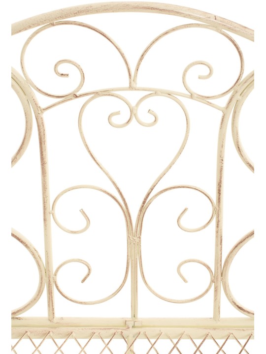 Banco de jardín Tara, crema antiguo