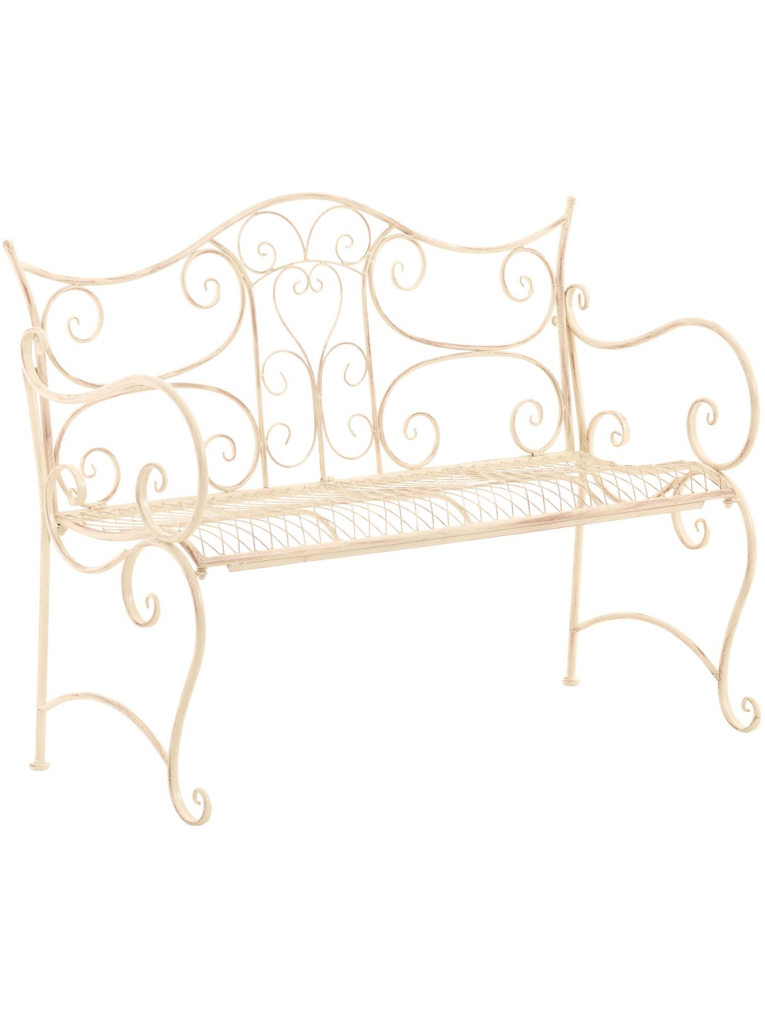 Banco de jardín Tara, crema antiguo