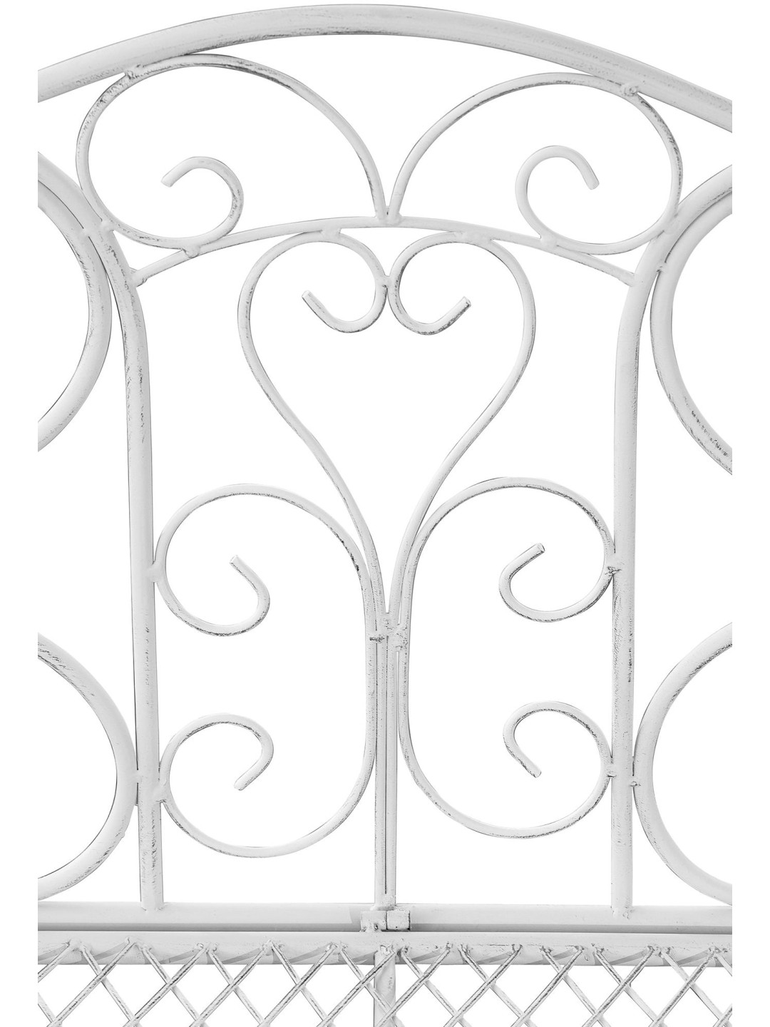 Banco de jardín Tara, blanco antiguo