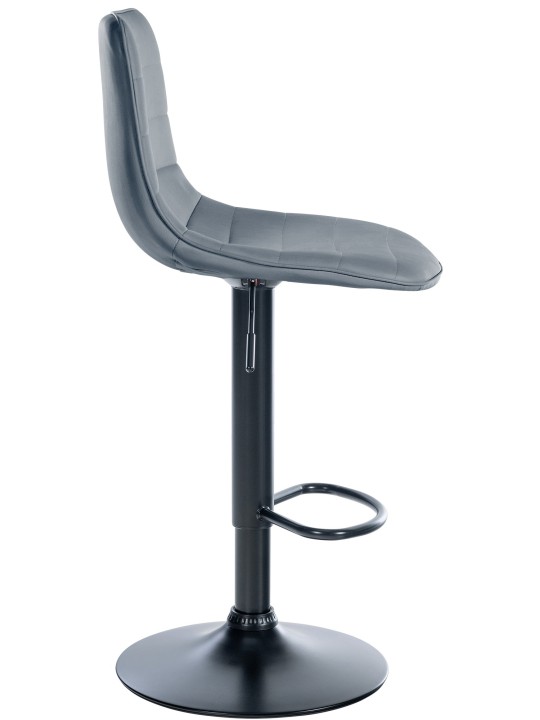 Juego de 2 taburetes de bar Lex piel sintética B, gris Juego de 2 taburetes de bar Lex piel sintética B, gris