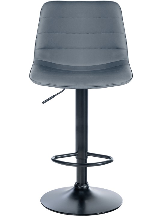 Juego de 2 taburetes de bar Lex piel sintética B, gris Juego de 2 taburetes de bar Lex piel sintética B, gris