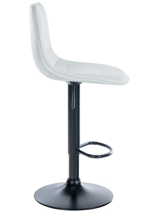 Juego de 2 taburetes de bar Lex piel sintética B, blanco