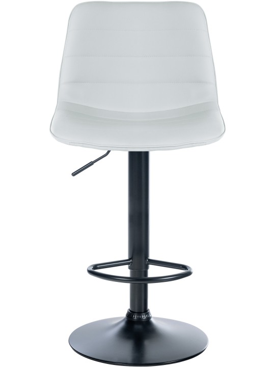 Juego de 2 taburetes de bar Lex piel sintética B, blanco