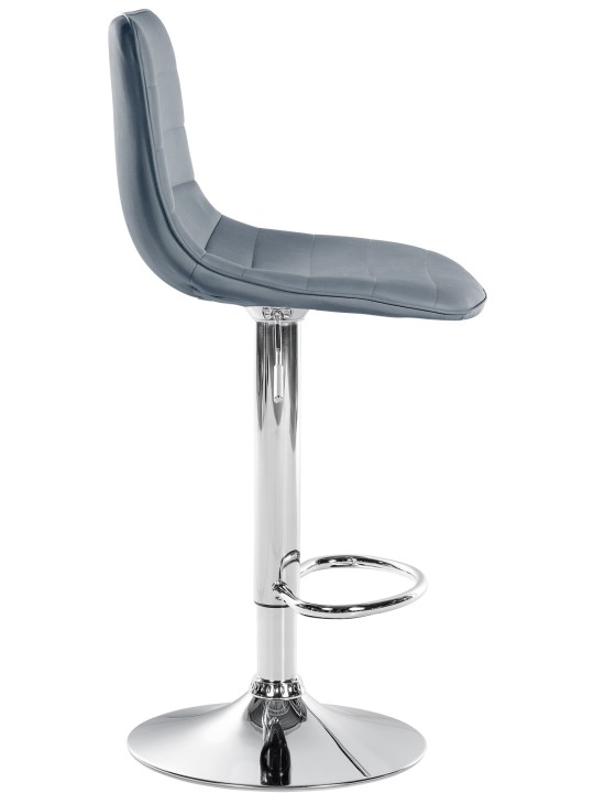 Juego de 2 taburetes de bar Lex piel sintética C, gris Juego de 2 taburetes de bar Lex piel sintética C, gris