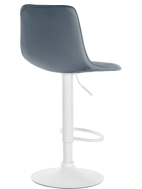 Juego de 2 taburetes de bar Lex piel sintética W, gris Juego de 2 taburetes de bar Lex piel sintética W, gris