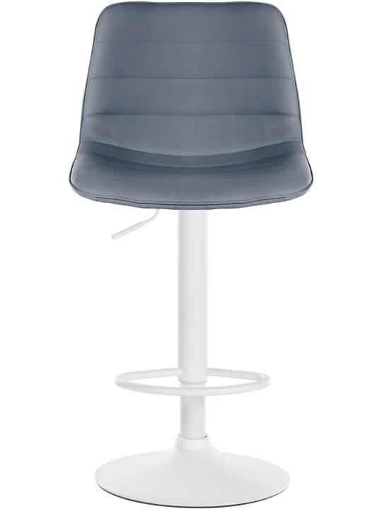 Juego de 2 taburetes de bar Lex piel sintética W, gris Juego de 2 taburetes de bar Lex piel sintética W, gris