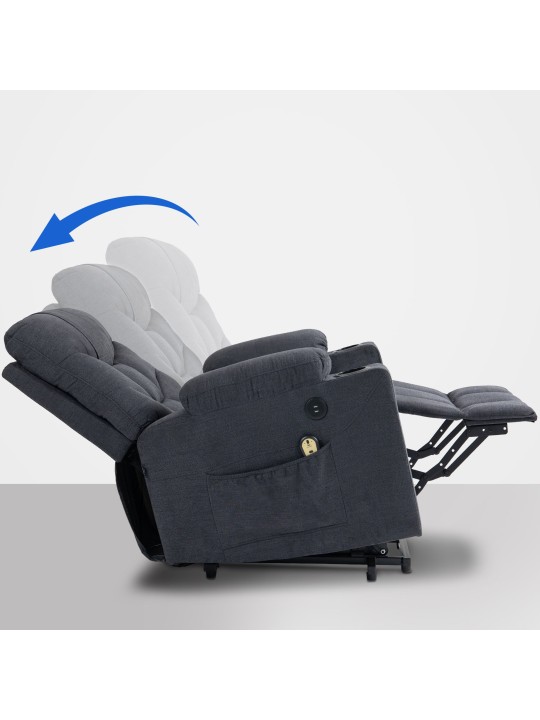 Sillón Andover tela, gris oscuro