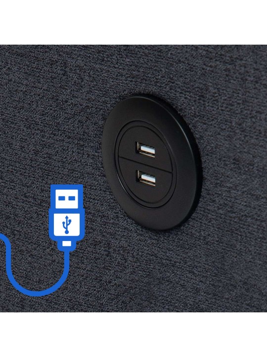 Sillón Andover tela, gris oscuro