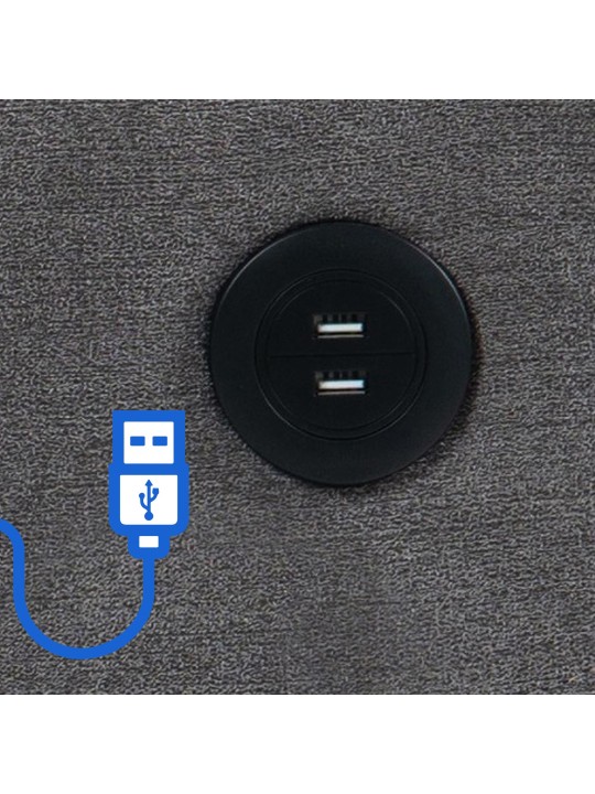 Sillón Andover tela, gris Sillón Andover tela, gris