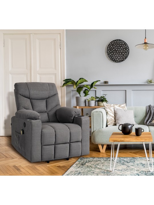 Sillón Andover tela, gris Sillón Andover tela, gris