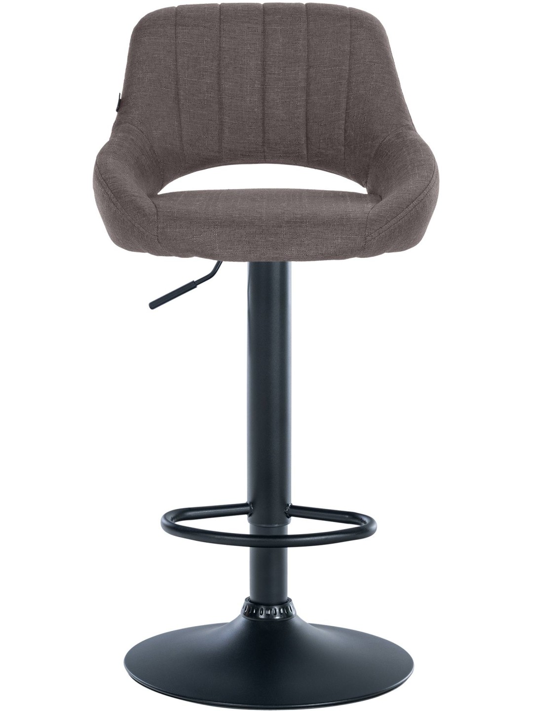 Taburete de bar Milet tela, gris oscuro