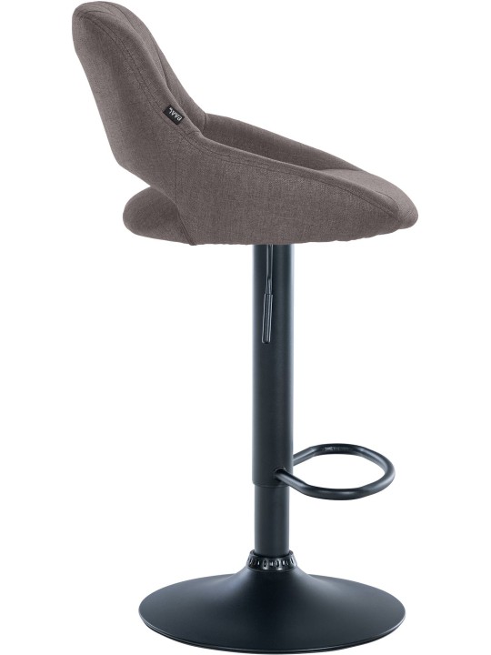 Taburete de bar Milet tela, gris oscuro