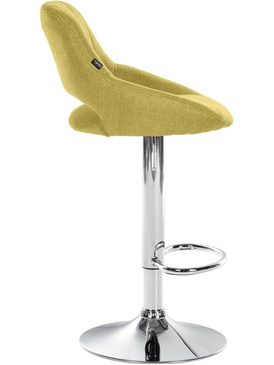 Taburete de bar Milet tela cromo, verde