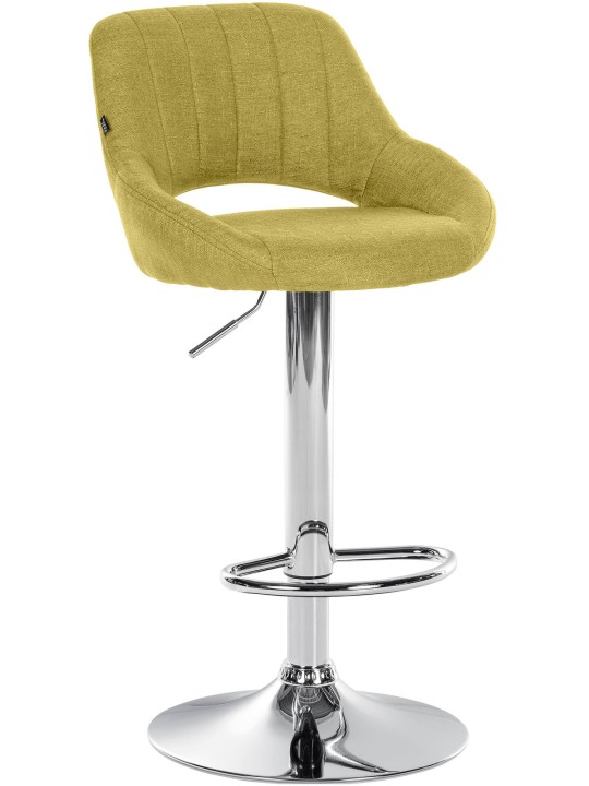 Taburete de bar Milet tela cromo, verde
