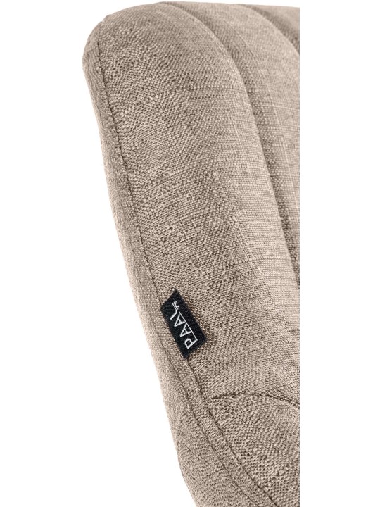 Taburete de bar Milet tela cromo, taupe